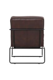H&O Direct Mid-Century Modern PU leatherArmchair in Brown - thumbnail 5