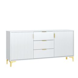 Creative Furniture Tide Crest Sideboard Gold 140cm - Modern Fluted Design in Grey or White - thumbnail 6