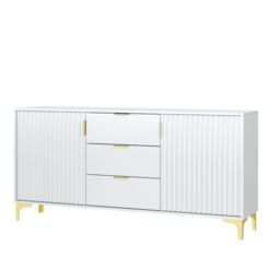Creative Furniture Tide Crest Sideboard Gold 140cm - Modern Fluted Design in Grey or White - thumbnail 8