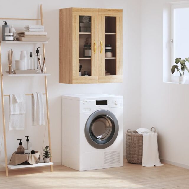 Berkfield Home Wall Mounted Cabinet Sonoma Oak 69.5x34x90 cm in Brown - image 1