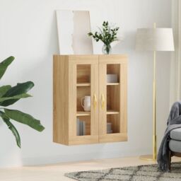 Berkfield Home Wall Mounted Cabinet Sonoma Oak 69.5x34x90 cm in Brown - thumbnail 3