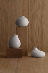 Blomus Nona Set of 3 Porcelain Vases - Micro Chip in Grey - thumbnail 2