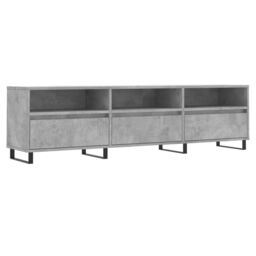 Berkfield Home TV Cabinet Concrete Grey 150x30x44.5 cm Engineered Wood - thumbnail 2