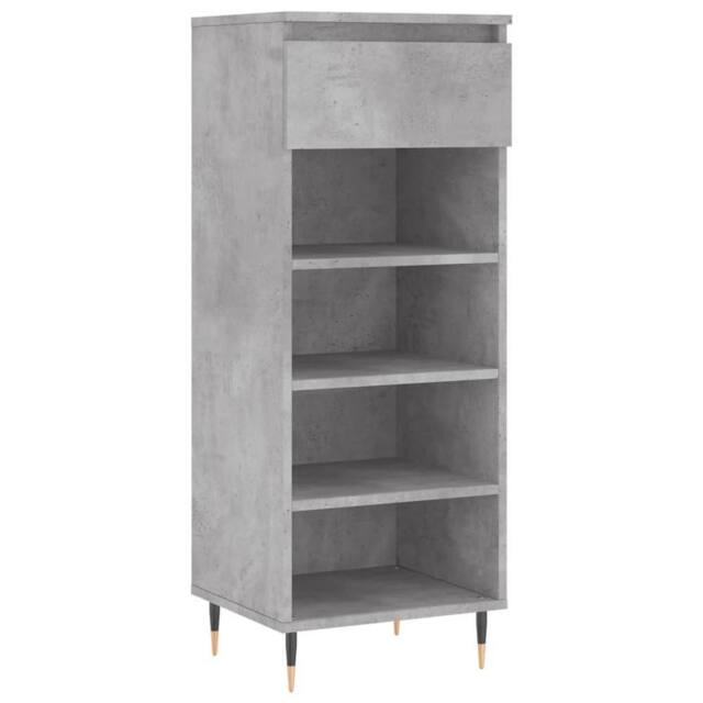 Berkfield Home Shoe Cabinet Concrete Grey 40x36x105 cm Engineered Wood - Size: 40 x 36 x 105 cm - image 1