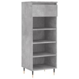 Berkfield Home Shoe Cabinet Concrete Grey 40x36x105 cm Engineered Wood - Size: 40 x 36 x 105 cm