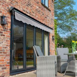 Primrose Awnings Electric Sun Canopy Charcoal Half Cassette Patio Awning 3.5m x 2.5m in Silver - thumbnail 4