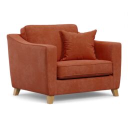 The Great Sofa Company Jackson Chenille Snuggle Chair in Terracotta - Size: Armchair - thumbnail 2