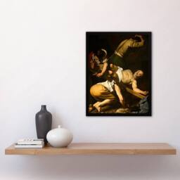 Artery8 Crucifixion of St. Peter Caravaggio Framed Wall Art Print in Brown - Size: A4 - thumbnail 4