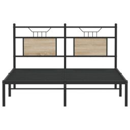 Berkfield Home Bed Frame without Mattress Sonoma Oak 137x190 cm Engineered Wood in Brown - thumbnail 6