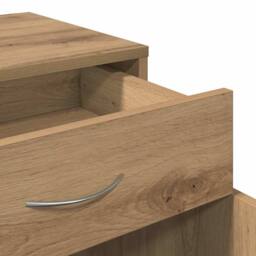 Berkfield Home Rolling Cabinet Artisan Oak 45x38x54 cm Engineered Wood in Brown - Size: 45 x 38 x 54 cm - thumbnail 9