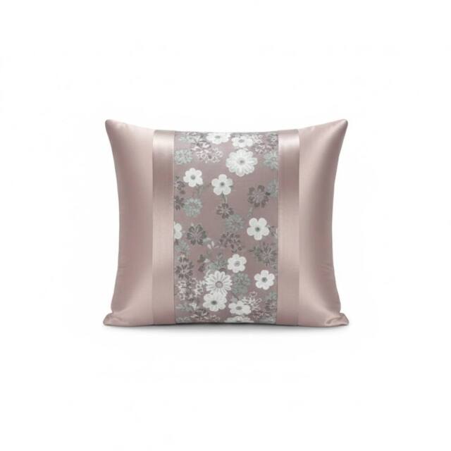 Snug City Floral Sequin Cushion Cover Luxury Decorative Throw Cushion in Pink - Size: 43 cm x 43 cm - image 1