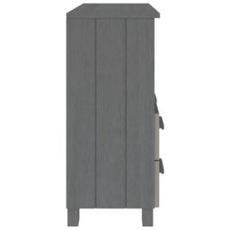 Berkfield Home Sideboard HAMAR Dark Grey 85x35x80 cm Solid Wood Pine - Size: 85 x 35 x 80 cm - thumbnail 6