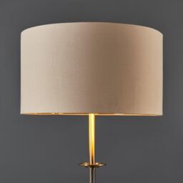 ValueLights Belmont Antique Brass Floor Lamp in Metallic Gold - thumbnail 3