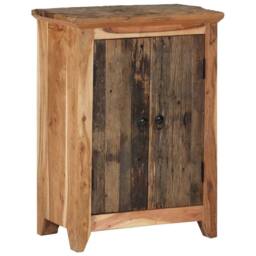 Berkfield Home Sideboard 55x33x75 cm Solid Wood Acacia & Reclaimed in Brown - Size: 55 x 33 x 75 cm - thumbnail 2