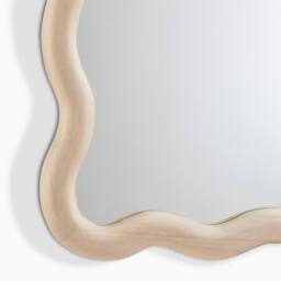 FurnitureboxUK Damaris Wood Full Length 150x50cm Wavy Rectangle Wall Mirror in Brown - Size: 150x50 cm - thumbnail 6