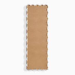 FurnitureboxUK Damaris Wood Full Length 150x50cm Wavy Rectangle Wall Mirror in Brown - Size: 150x50 cm - thumbnail 5