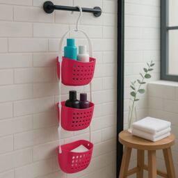 Orsina Dara 3 Tier Shower Caddy in Pink - thumbnail 3