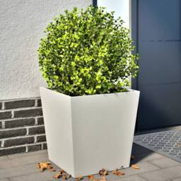 Berkfield Home Garden Planters White 2 pcs 50x50x50 cm Steel - Size: 50 x 50 x 50 cm - thumbnail 2