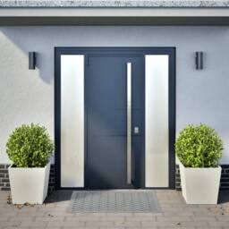Berkfield Home Garden Planters White 2 pcs 50x50x50 cm Steel - Size: 50 x 50 x 50 cm - thumbnail 1