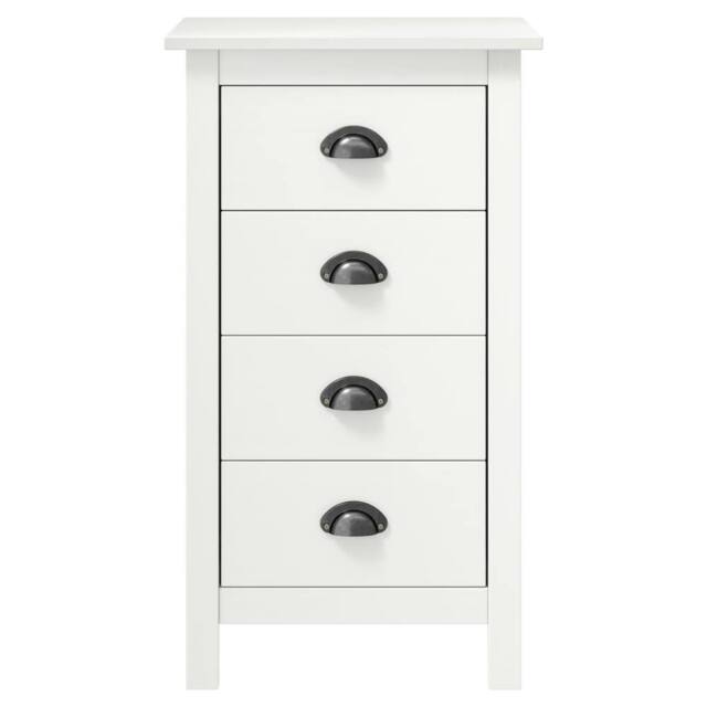 Berkfield Home Sideboard Hill White 46x35x80 cm Solid Pine Wood - Size: 46 x 35 x 80 cm - image 1
