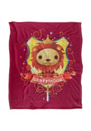 Warner Brothers Harry Potter Watercolor Gryffindor Crest Blanket 152 x 127 cm in White - thumbnail 1