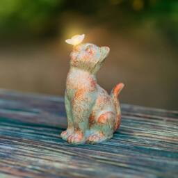 Marco Paul Resin Cat Statue Garden Ornaments in Bronze - thumbnail 5