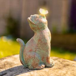Marco Paul Resin Cat Statue Garden Ornaments in Bronze - thumbnail 6