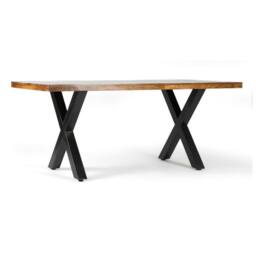 Jaipur Furniture Ltd Induse 'X' Leg Dining Table - Mango Wood/Iron - L90 x W180 x H76 cm in Brown - thumbnail 4
