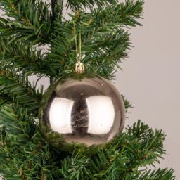 Shatchi 60mm/6Pcs Christmas Baubles Shatterproof Champagne Gold, Tree Decorations in Gold - thumbnail 4