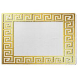 Benjamin Tate Design Golden Greek Ornamental Frame Rug in Natural - Size: Large - thumbnail 1