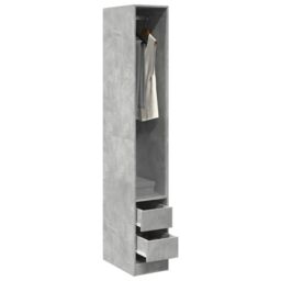 Berkfield Home Wardrobe Concrete Grey 30x50x200 cm Engineered Wood - Size: 30 x 50 x 200 cm - thumbnail 1