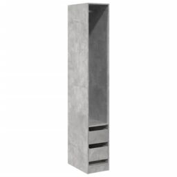 Berkfield Home Wardrobe Concrete Grey 30x50x200 cm Engineered Wood - Size: 30 x 50 x 200 cm - thumbnail 2