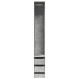 Berkfield Home Wardrobe Concrete Grey 30x50x200 cm Engineered Wood - Size: 30 x 50 x 200 cm - thumbnail 4