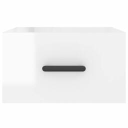 Berkfield Home Wall-mounted Bedside Cabinets 2 pcs High Gloss White 35x35x20 cm - Size: 35 x 35 x 20 cm - thumbnail 6