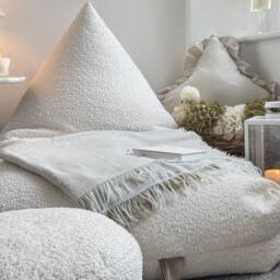rucomfy Beanbags rucomfy Indoor Large Bean Bag Lounger - Snug Humbug for Adults in Cream - thumbnail 3
