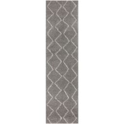 THE RUGS Moroccan Soft Shaggy Rugs & Runners Grey & Ivory Living Room - Size: 140 cm x 200 cm - thumbnail 8