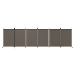 Berkfield Home 6-Panel Room Divider Anthracite 520x180 cm Fabric in Black - thumbnail 3