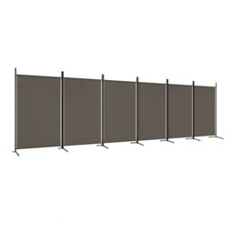 Berkfield Home 6-Panel Room Divider Anthracite 520x180 cm Fabric in Black - thumbnail 2