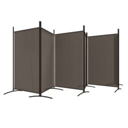 Berkfield Home 6-Panel Room Divider Anthracite 520x180 cm Fabric in Black - thumbnail 4