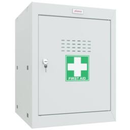 Phoenix Safe Company Light Grey Medical Cube Locker with Key Lock, MC0544GGK, 66L - Size: 500mm - thumbnail 1