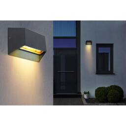 Netlighting Honna Outdoor Up Down Wall Lamp Anthracite IP54 Glass Shade LED 3000K in Grey - thumbnail 6