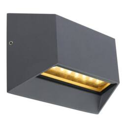 Netlighting Honna Outdoor Up Down Wall Lamp Anthracite IP54 Glass Shade LED 3000K in Grey