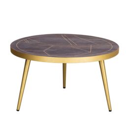 IH Design Jusleen Solid Mango Wood Round Coffee Table in Brown - thumbnail 6