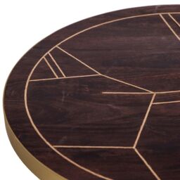 IH Design Jusleen Solid Mango Wood Round Coffee Table in Brown - thumbnail 5