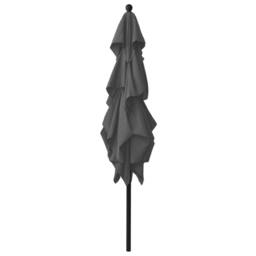 Berkfield Home 3-Tier Parasol with Aluminium Pole Anthracite 2.5x2.5 m in Dark Grey - thumbnail 3