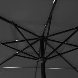 Berkfield Home 3-Tier Parasol with Aluminium Pole Anthracite 2.5x2.5 m in Dark Grey - thumbnail 5