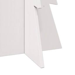 Berkfield Home Wooden Christmas Tree for Decoration White 112 cm Solid Wood Pine - thumbnail 6