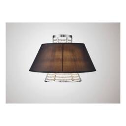 Netlighting Dav Wall Lamp with Black Shade 2 Light Polished Chrome Crystal in Grey - thumbnail 2