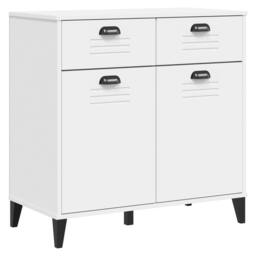 Berkfield Home Sideboard VIKEN White 80x40x80 cm Engineered Wood - Size: 80 x 40 x 80 cm - thumbnail 3