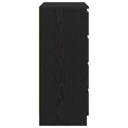 Berkfield Home Sideboard with Drawers Black Oak 71x35x84 cm Engineered Wood - Size: 71 x 35 x 84 cm - thumbnail 7